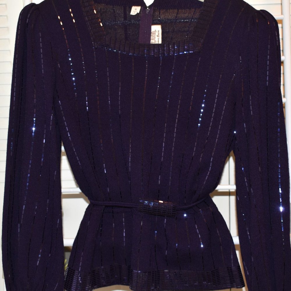 St John for Neiman Marcus, Concord Knit Skirt & Top Set w/Belt !!